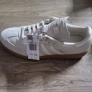 adidas Samba Golf Sneaker - White with Gum Sole